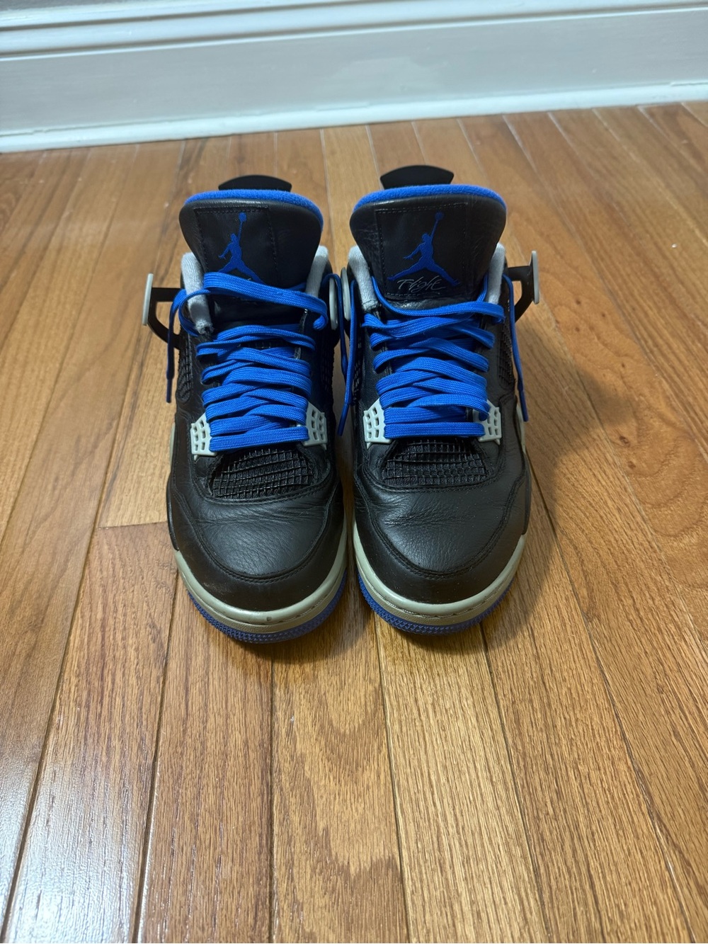 Jordan Men's Black Sneakers with Blue Accents